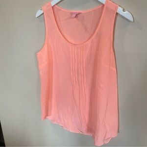 LILLY PULITZER Peach 100% Silk Tank Top Womens Size Medium